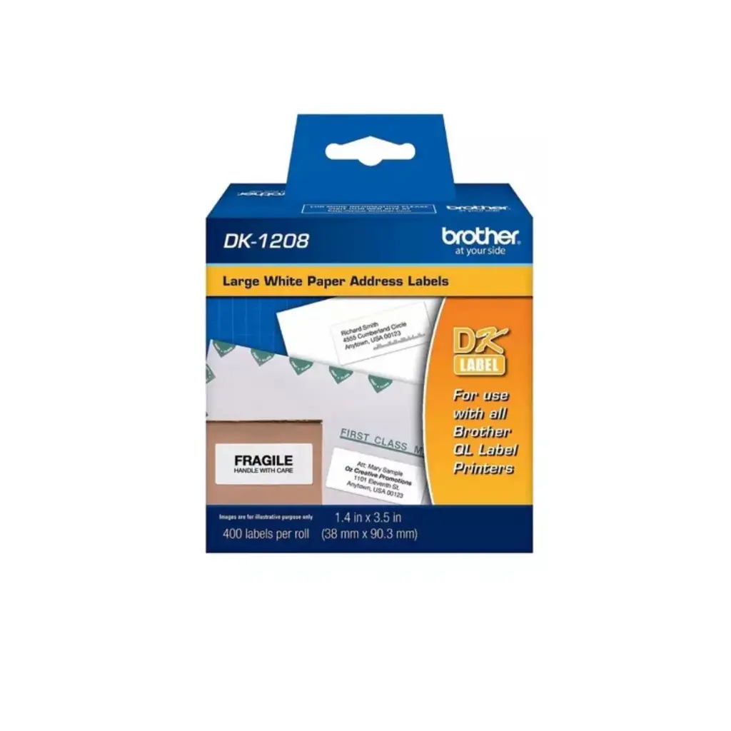 [60024] Brother DK1208 Etiquetas 38x90mm 400 x rollo