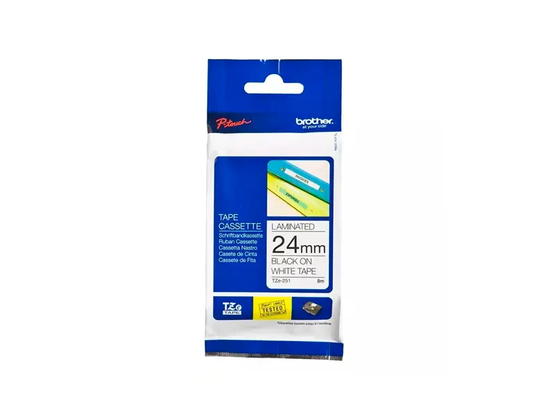 [60111] Brother TZe251 Cinta Negro/Blanco 24mm
