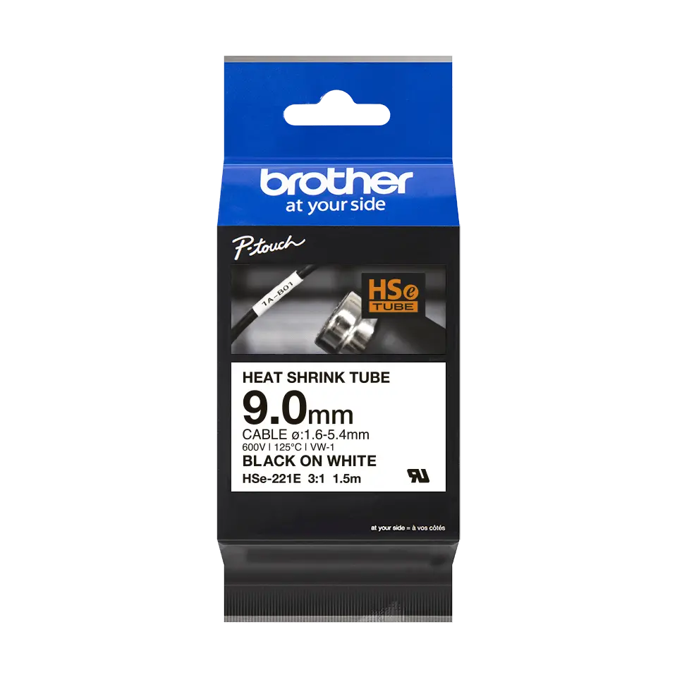 [60374] Brother HSe221E Cinta Termocontraible 9mm